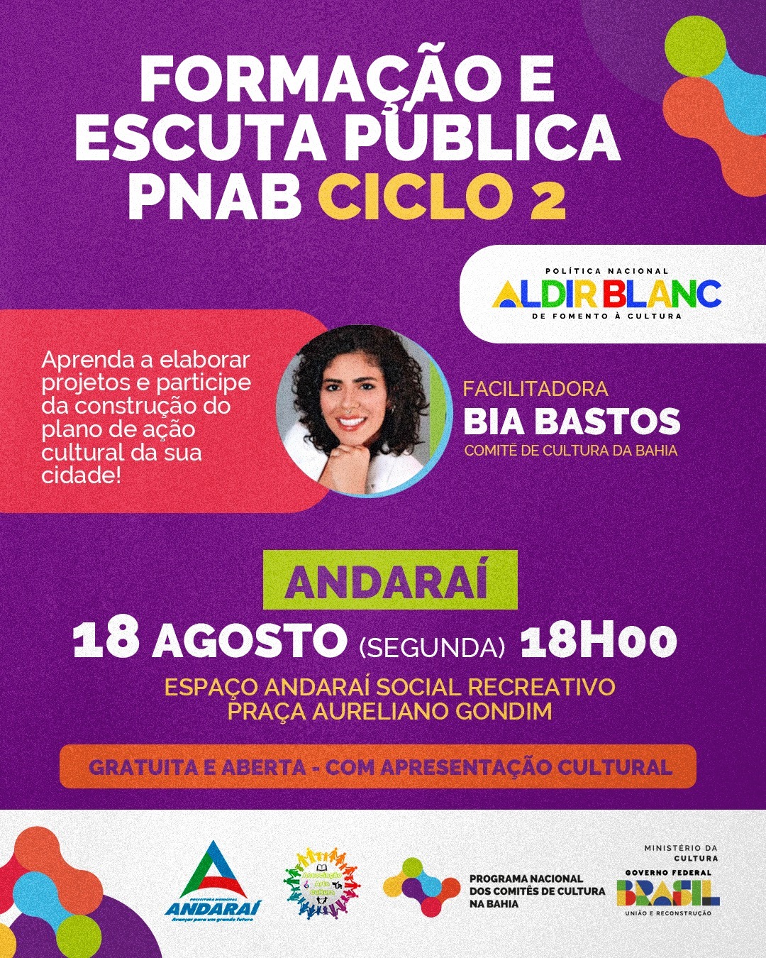 📢 ATENÇÃO, AGENTES CULTURAIS DE ANDARAÍ! 📢
