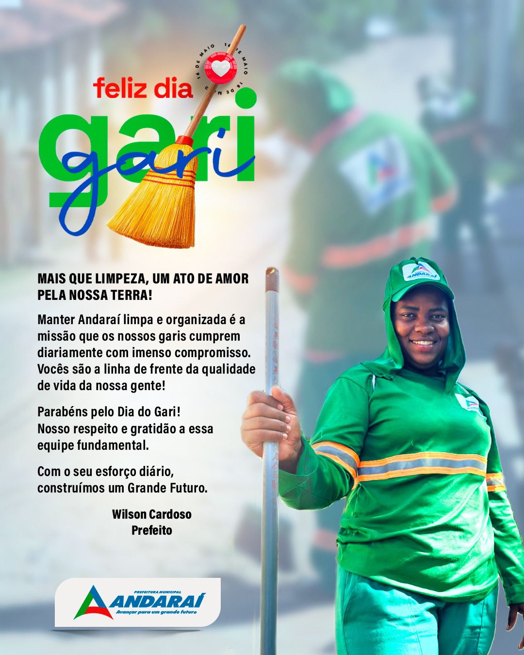 Parabéns pelo Dia do Gari!